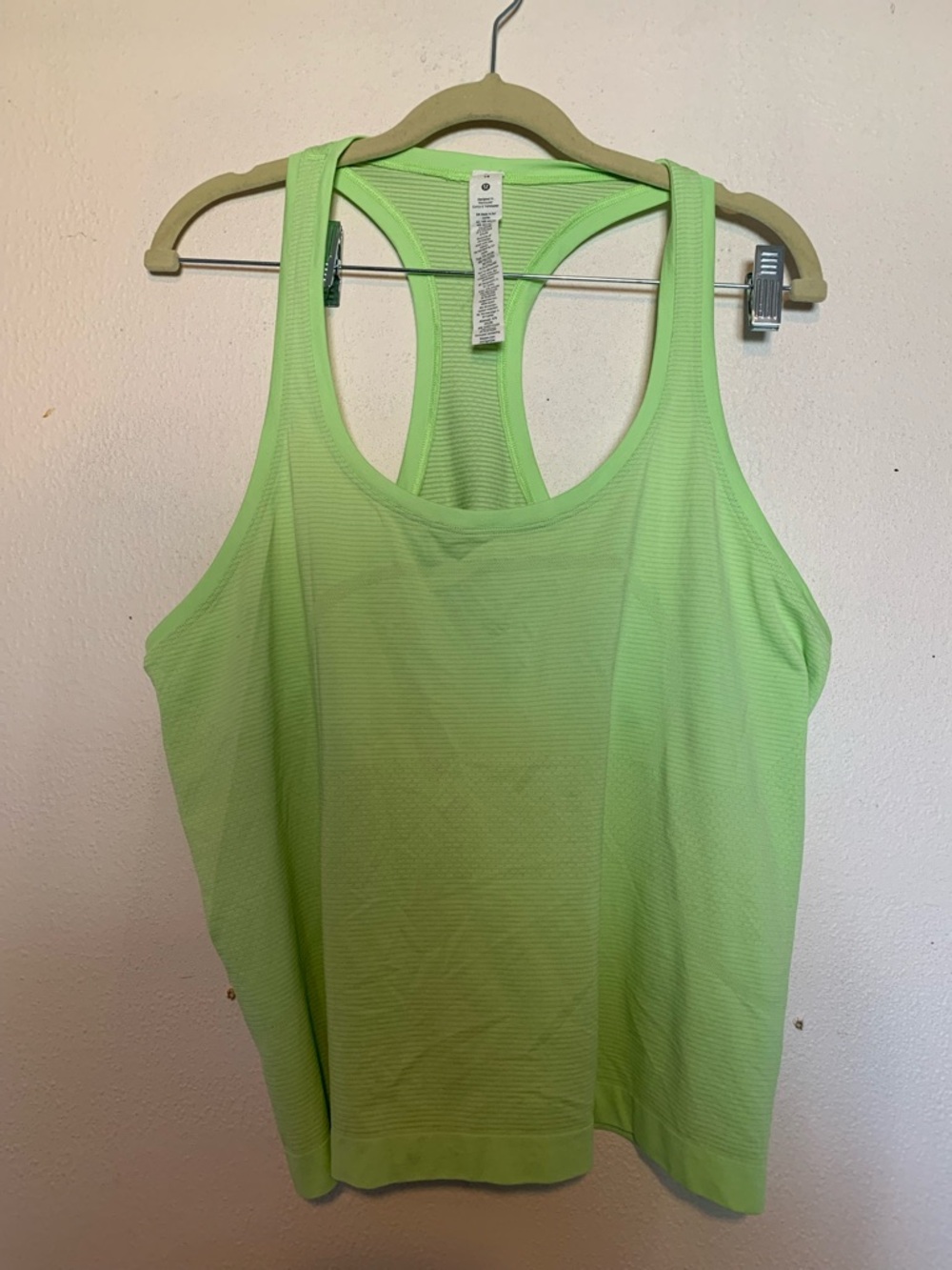 lululemon athletica Light Lime Racerback Tank Top